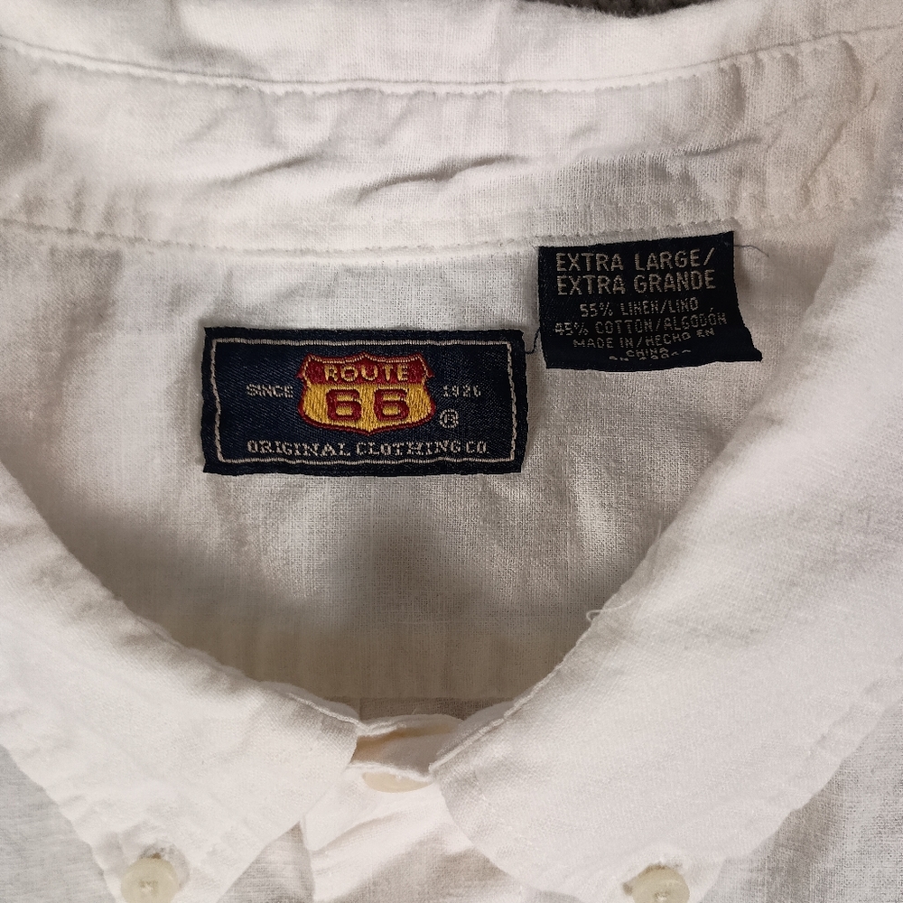 Route 66 XL Linen Button Down Mens‎ Shirt - Picture 3 of 11